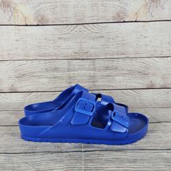 Birkenstock Arizona Essentials EVA Sandals Mens Size 42 (9) Blue Slip On Slides