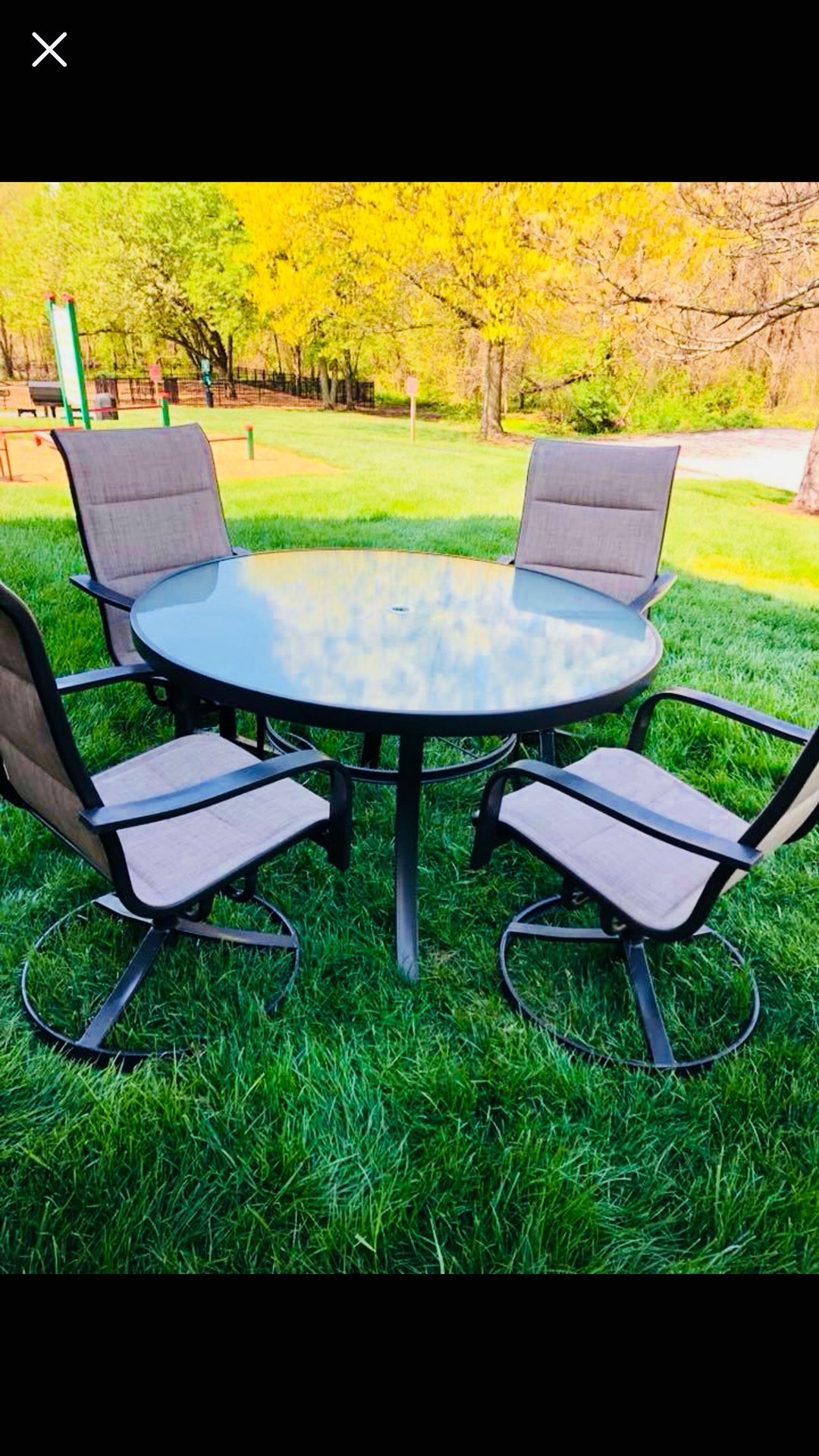 New patio set