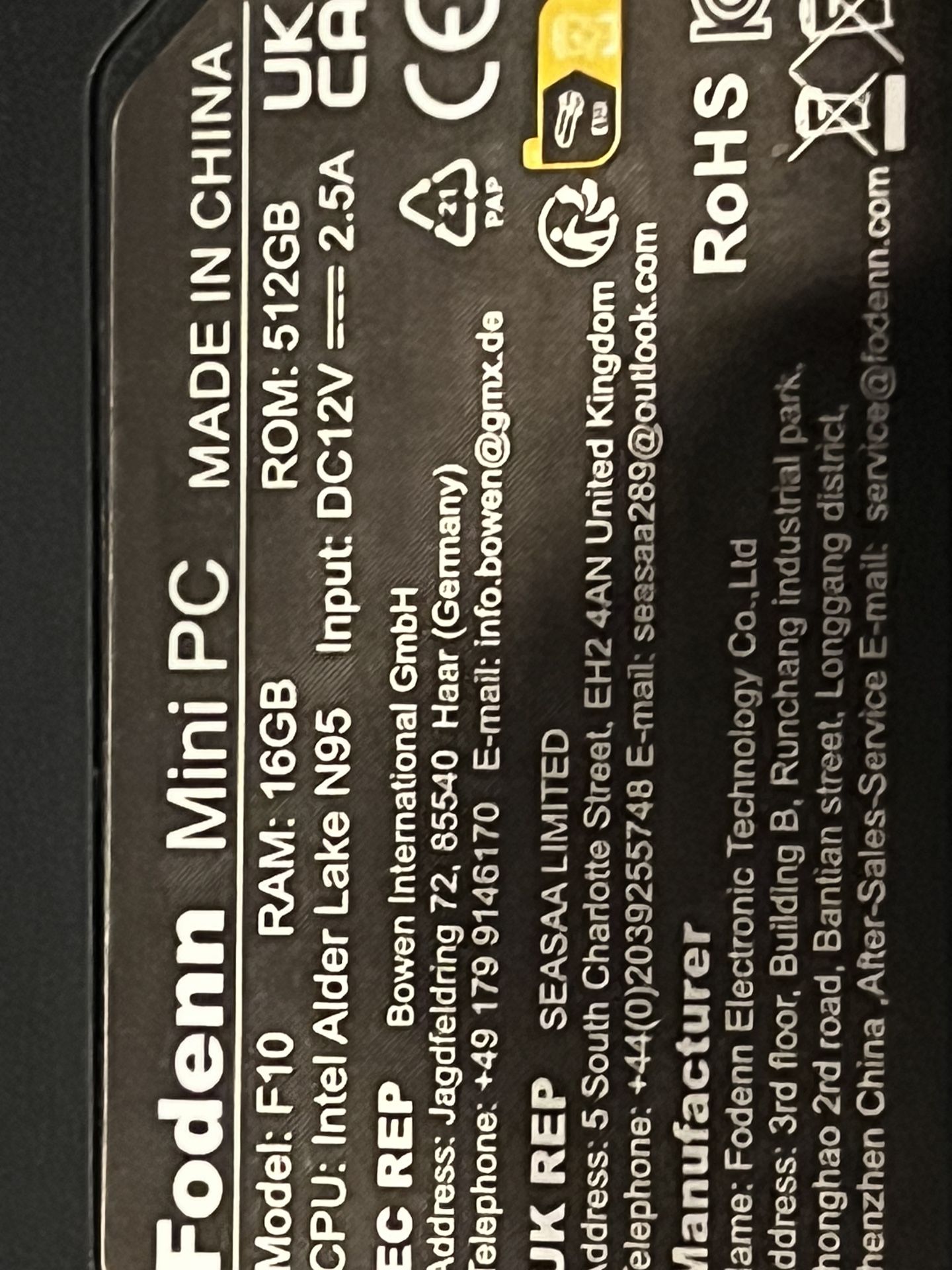 💻 Mini PC for Sale – 12th Gen Intel (Fodenn F Series) – Great Deal!