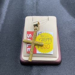 Cross Pendant 14k