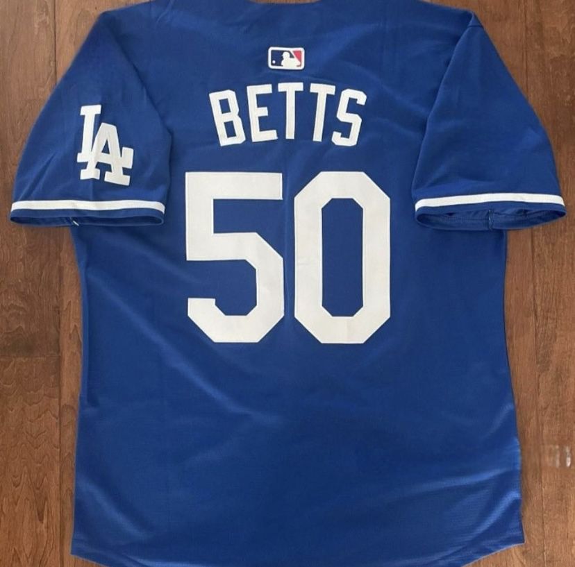 Dodgers Mookie Betts blue Jersey fully stitched (Small to 3X)