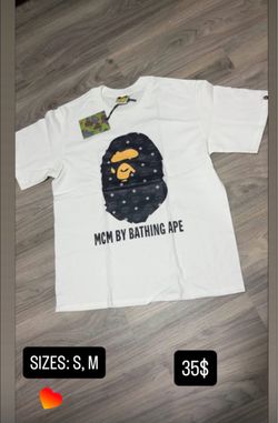 mcm X bape shirt sizes: S, M