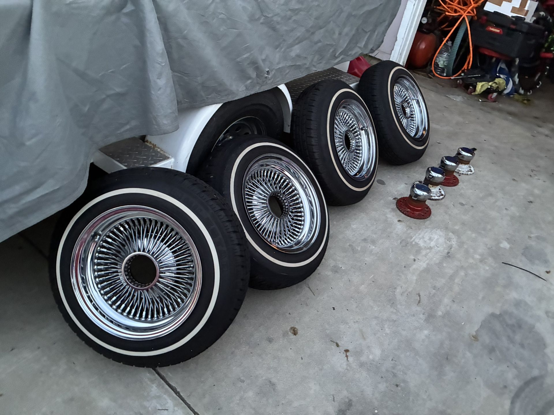13x7's Wire Wheels Lowrider Rims 100 Spokes Standards Not Zeniths Not ...
