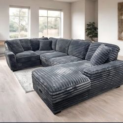 Midnight Madness 4 Piece Sectional $10 Down Payment And Financing Available