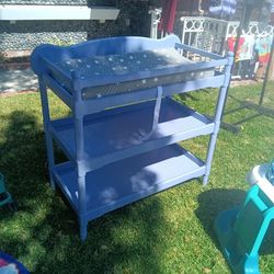Solid Wood Changing Table And Mat W/Covers