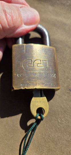 Vintage ~ 1950s Brass Corbin Cabnet Lock (CCL)