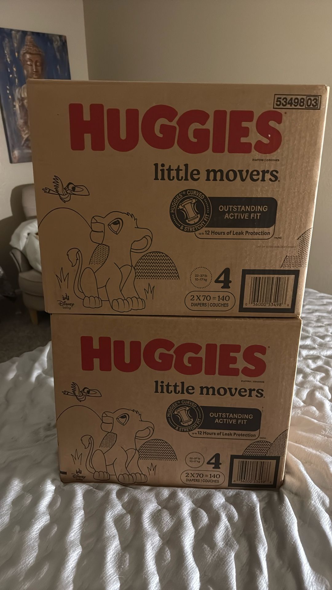 HUGGIES. Pañales De Niños. Talla 4. 2x80