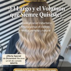 extensiones De Pelo Real 100% humano