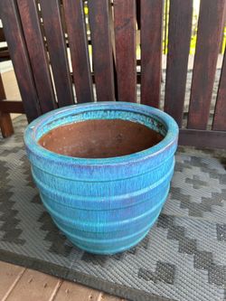 16” Glazed Ceramic Planter