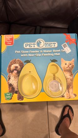 PetMet Pet Slow Feeder & Water Bowl Set