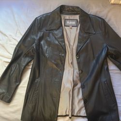 Black Wilsons Leather Jacket- Large