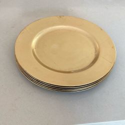 5 Gold Charger Plates