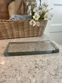 Rectangular Glass Tray $10
