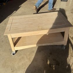 Unfinished Wood Lift Top Table