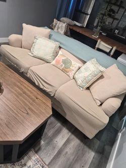 Bassett Couch with slip covers