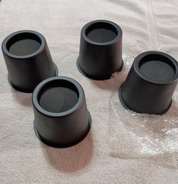 NIB Set Of 4 Black 4" Furniture Risers