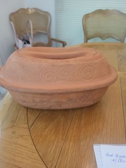 Italian Terracotta Clay Roaster/Clay Dutch Oven