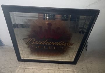 framed mirror sign for Budweiser Select beer