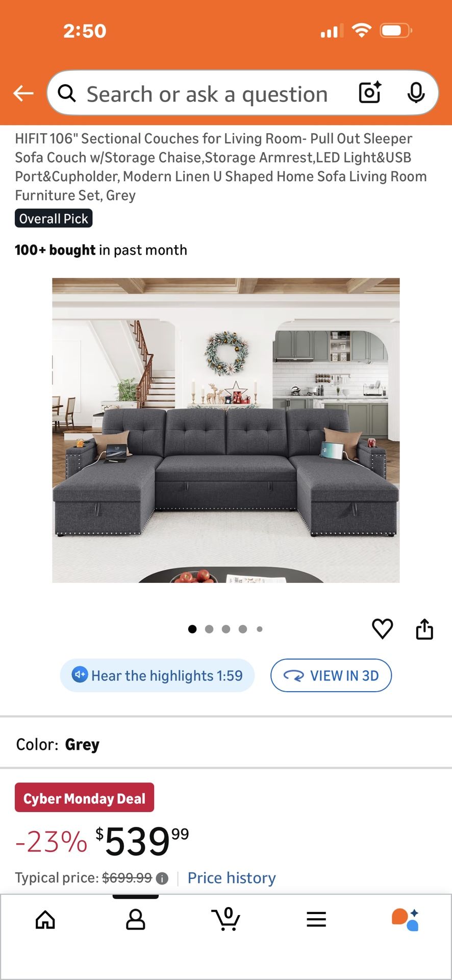 Sectional Sleeper Sofa