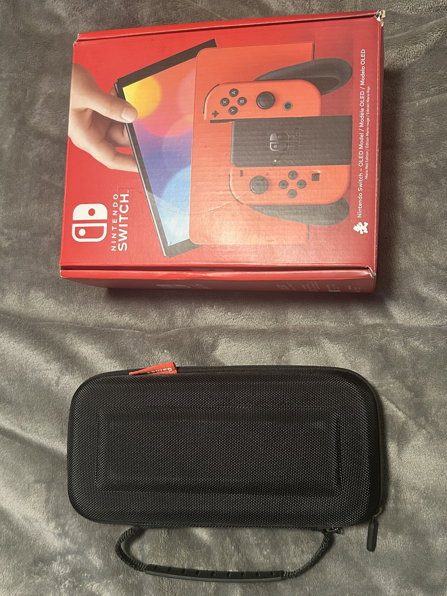 Like New Nintendo Switch - OLED Model: Mario Red Edition with travel case& Grand theft auto trilogy