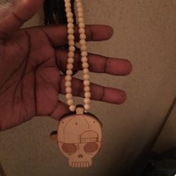 Wood Skull Chain