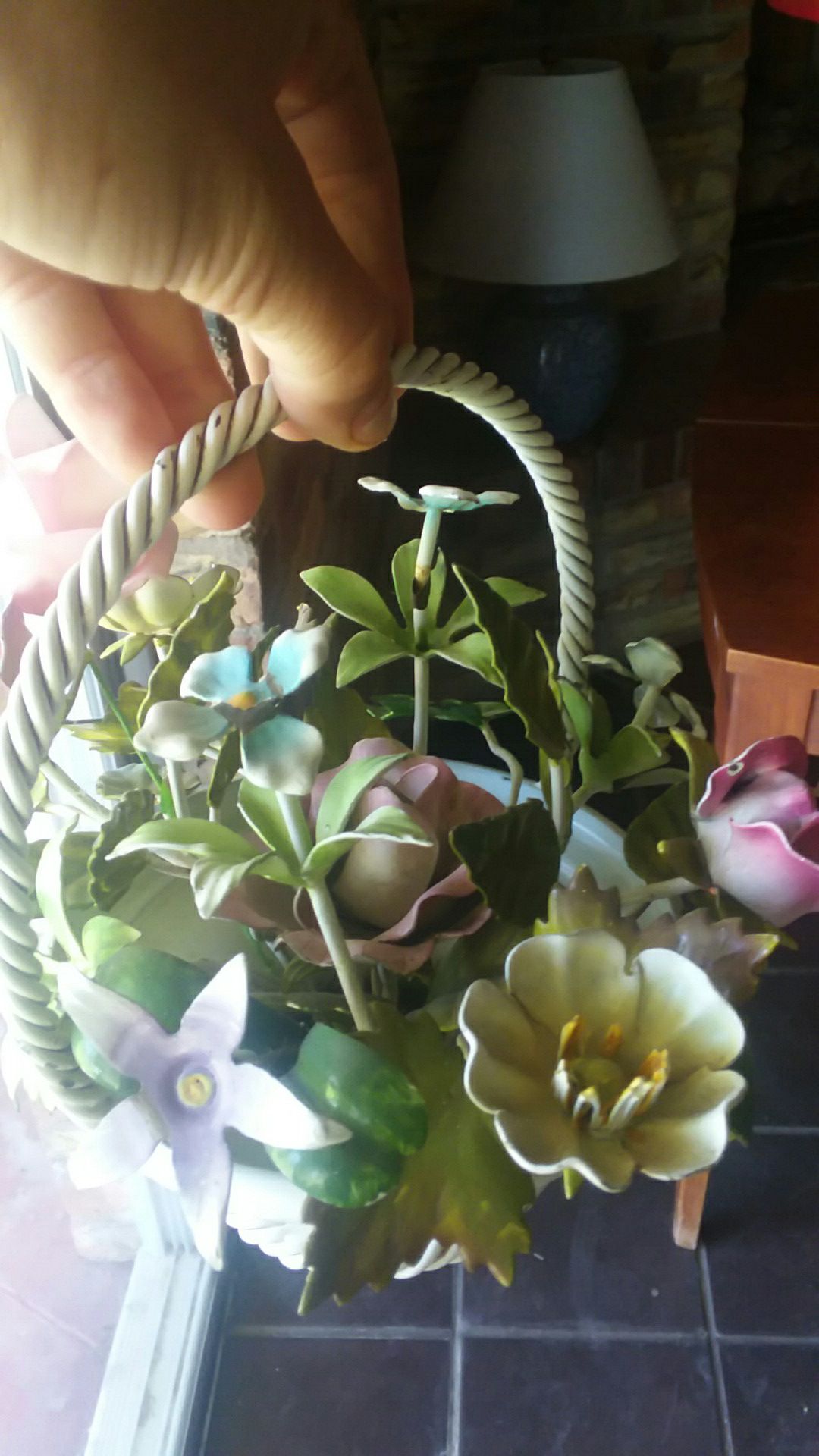 Metal flower basket