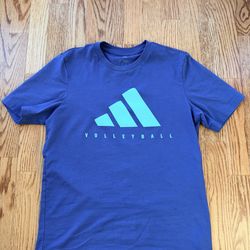 Adidas Volleyball Logo Tee Blue Green Graphic Shirt Unisex Mens Womens Small Sold Out