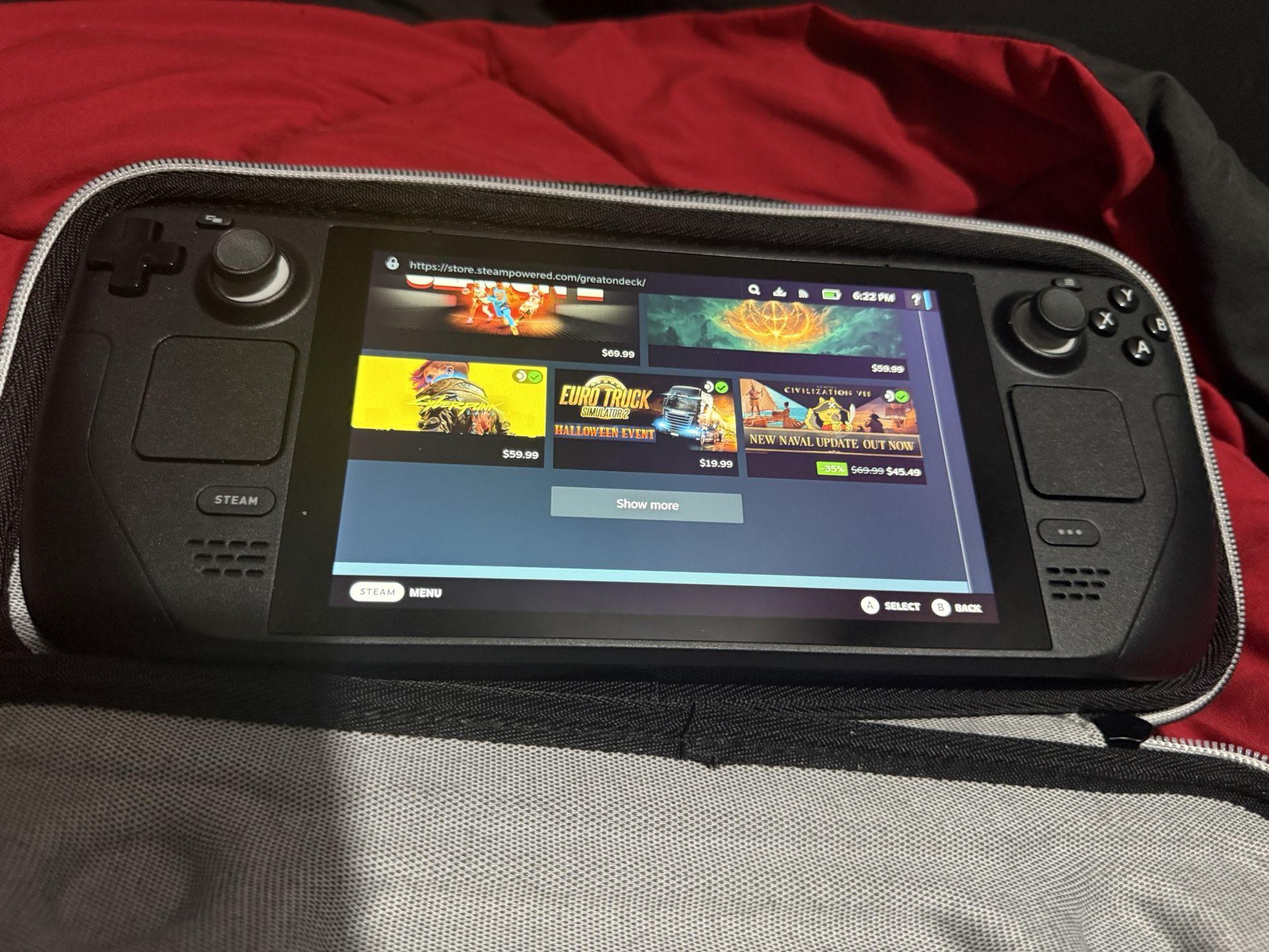 Valve Steam Deck Handheld Gaming Console 1TB, 7 inch Touchscreen 1280 × 800 LCD Display