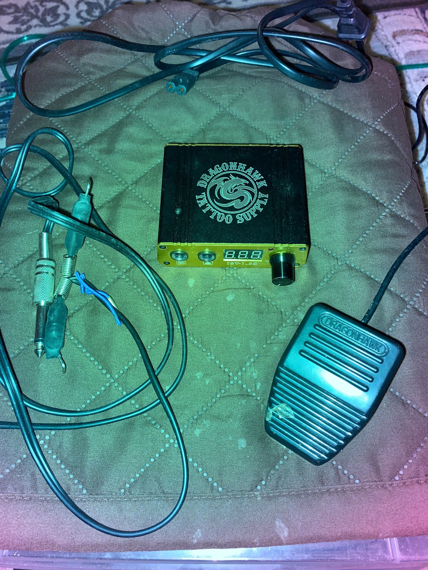 Tattoo Guns And Foot Pedal 