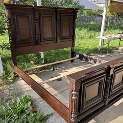 Solid Red Cherry Bed Frame 