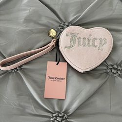 Juicy Couture Pink Clay Heart Wristlet