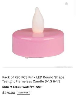Box Full Of Pink LED Flameless Tealight Candles