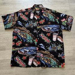 Vintage 1990 In-N-Out Burger 75th Anniversary Hawaiian Aloha Shirt(size medium)