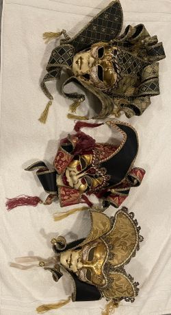 Original Hand Painted Venetian Carnival Mask Collectible 