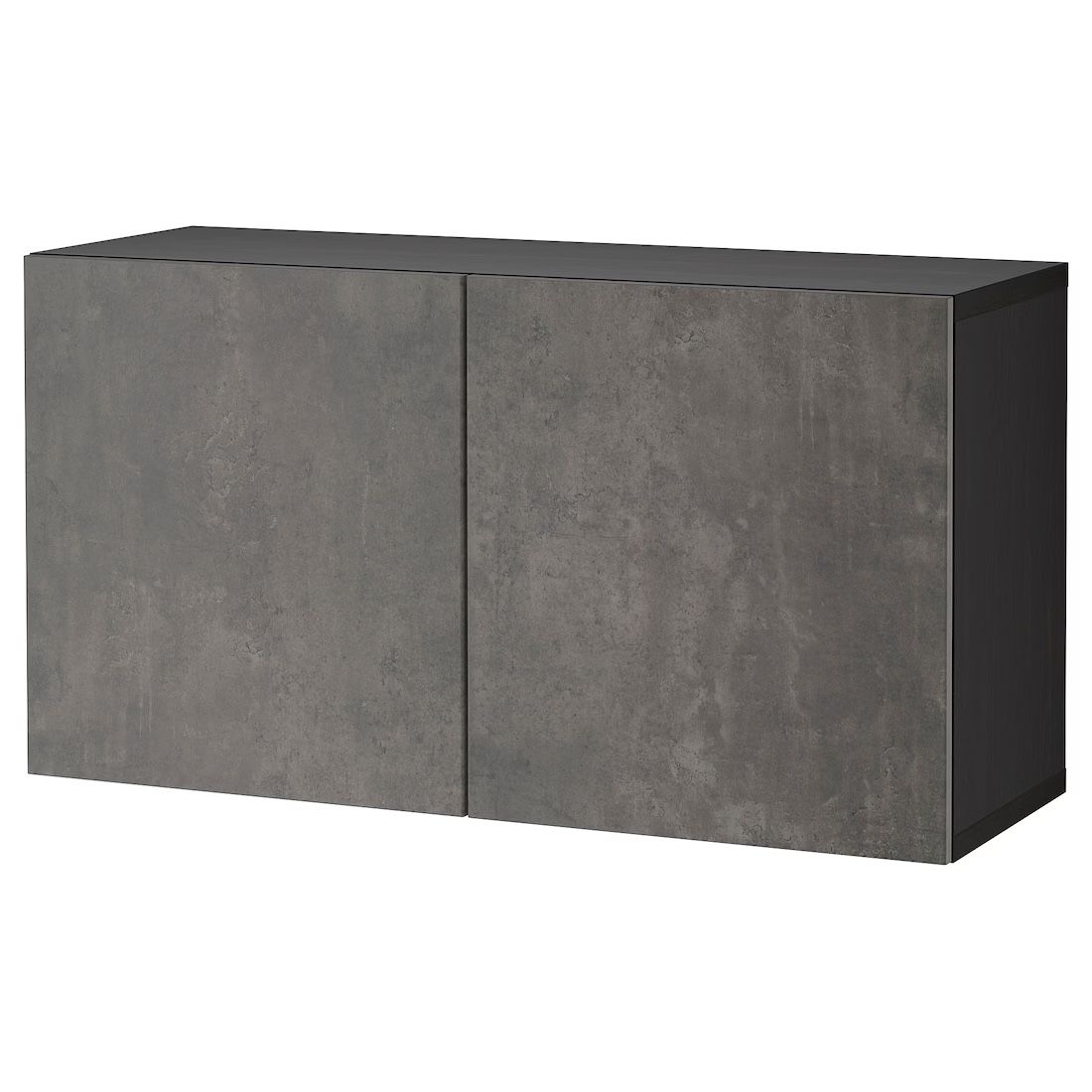 IKEA BESTÅ Wall-mounted cabinet combination Storage , black-brown Kallviken/dark gray concrete effect, 47 1/4x16 1/2x25 1/4 " 