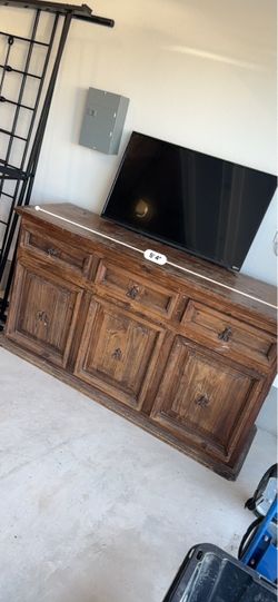 Rustic Wood Sideboard Buffet Cabinet 5'4"