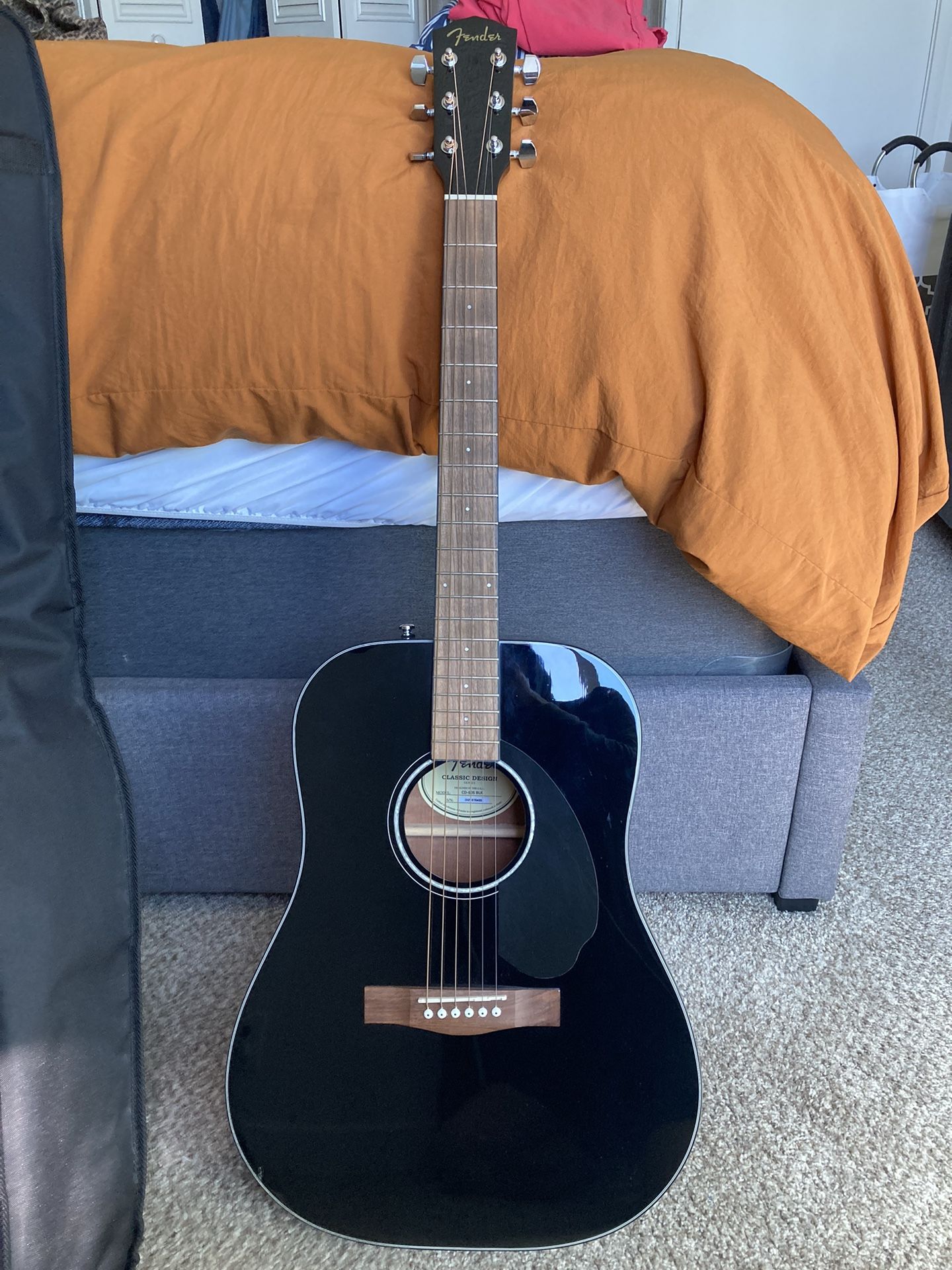 Fender Classic Design Black Acoustic Guitar