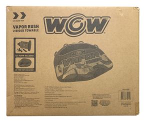 Wow Sports Vapor Rush 2-Person Towable Starter Kit with 12V Pump and Tow Rope