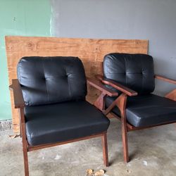 Two Mid Century Modern Arm Chairs 
