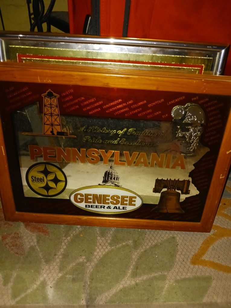 Got 3 Mirrored Beer Wall Pics 5 Each Look My Post Alot Items