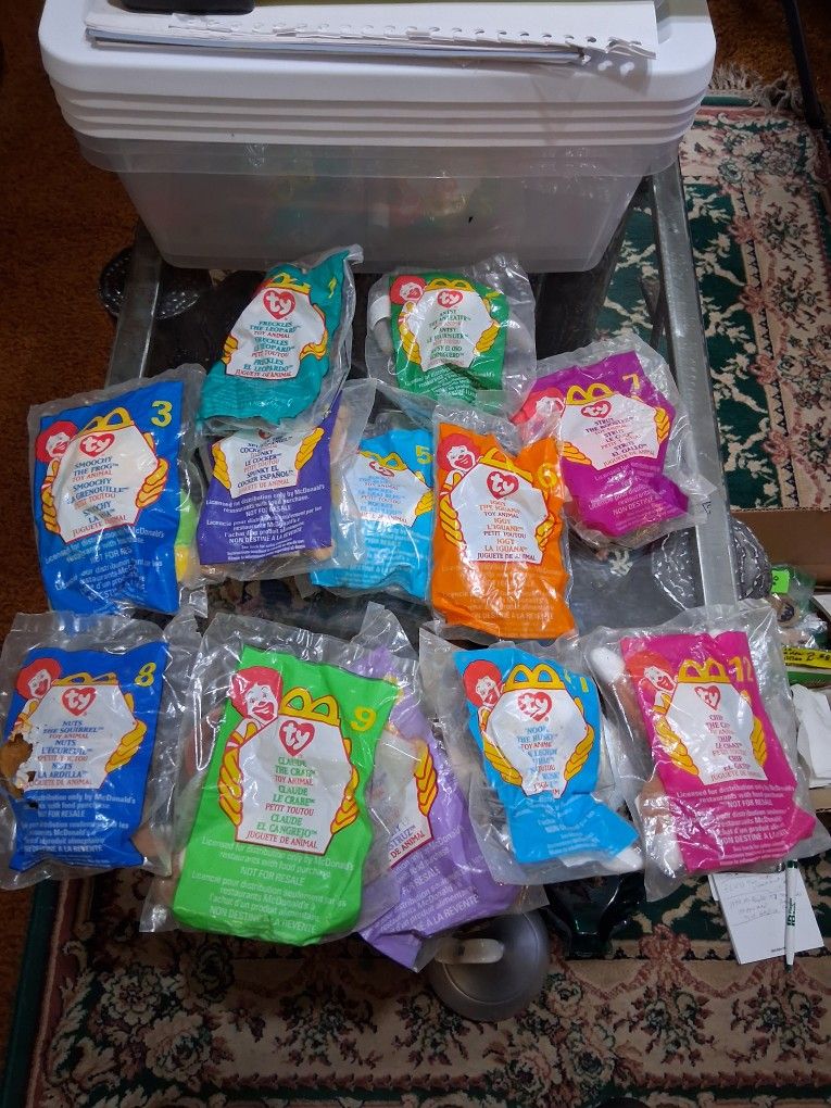 1999 McDonald's Ty beanie babies set