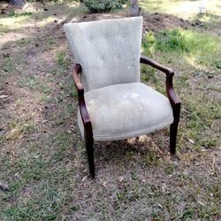 Light Olive Colored Chair With White.