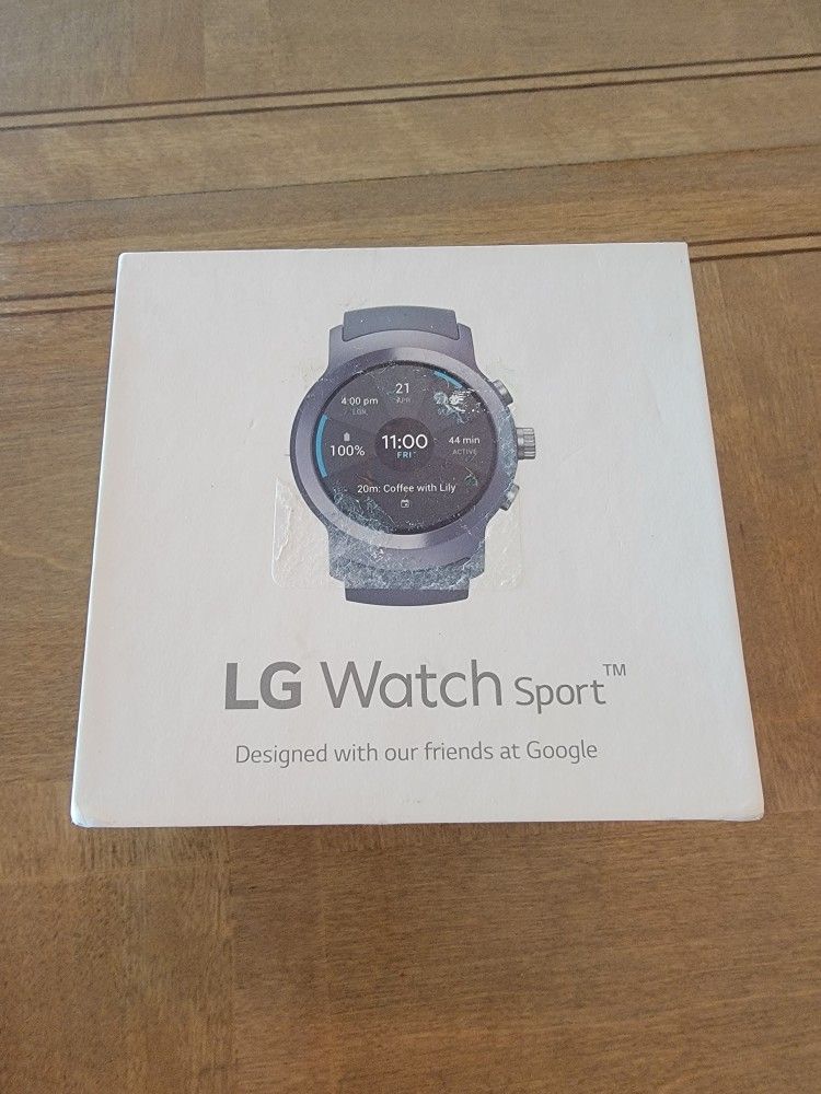 LG Watch Sport W280A 45.4mm Titanium Stainless Steel Case Black Classic