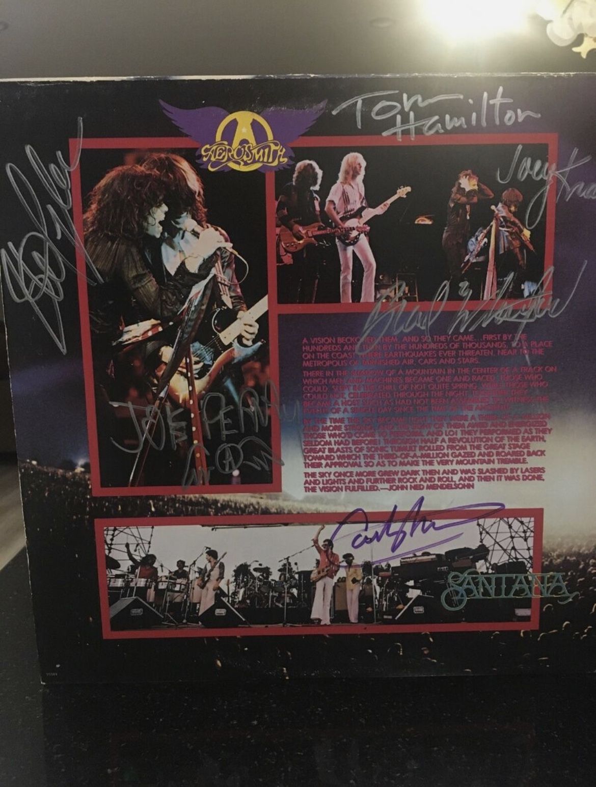 Rare Signed AEROSMITH, CARLOS SANTANA, TED NUGENT Vinyl!