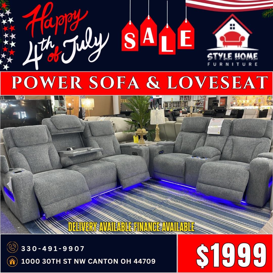 Power Sofa And Love Seat $1,999