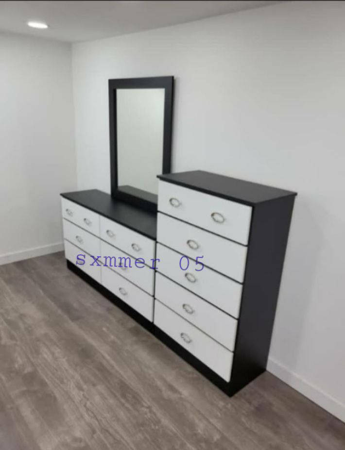 3 Pieces Dresser With Mirror 1 Chest New Same Day Delivery 