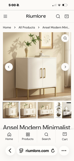 Ansel Matte White Modern Minimalist Sideboard/TV Stand