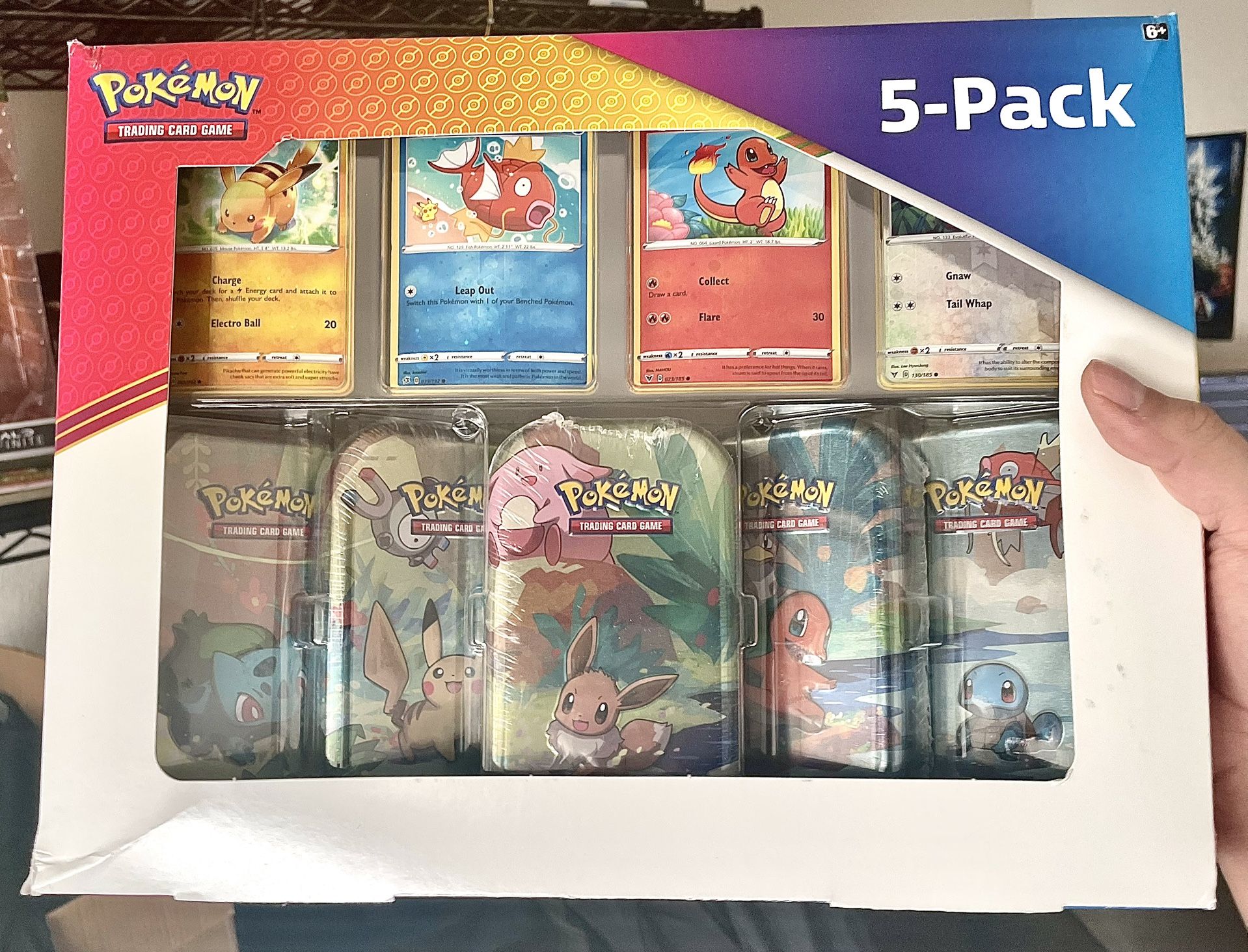Pokémon TCG - Kanto Friends 5 Mini Tin Box Set (2021) - Sealed Costco Exclusive