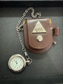 Pierre Nicol Pocket Watch Unisex 40mm White Dial Leather Horse Case