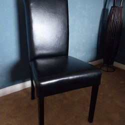 New FAUX Leather Black Chair